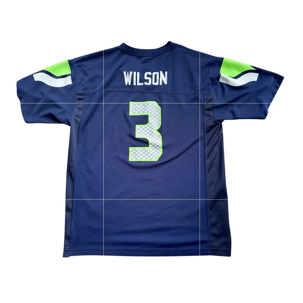 NFL Team Apparel Youth XL Seattle Seahawks Navy Russell Wilson Football Jersey